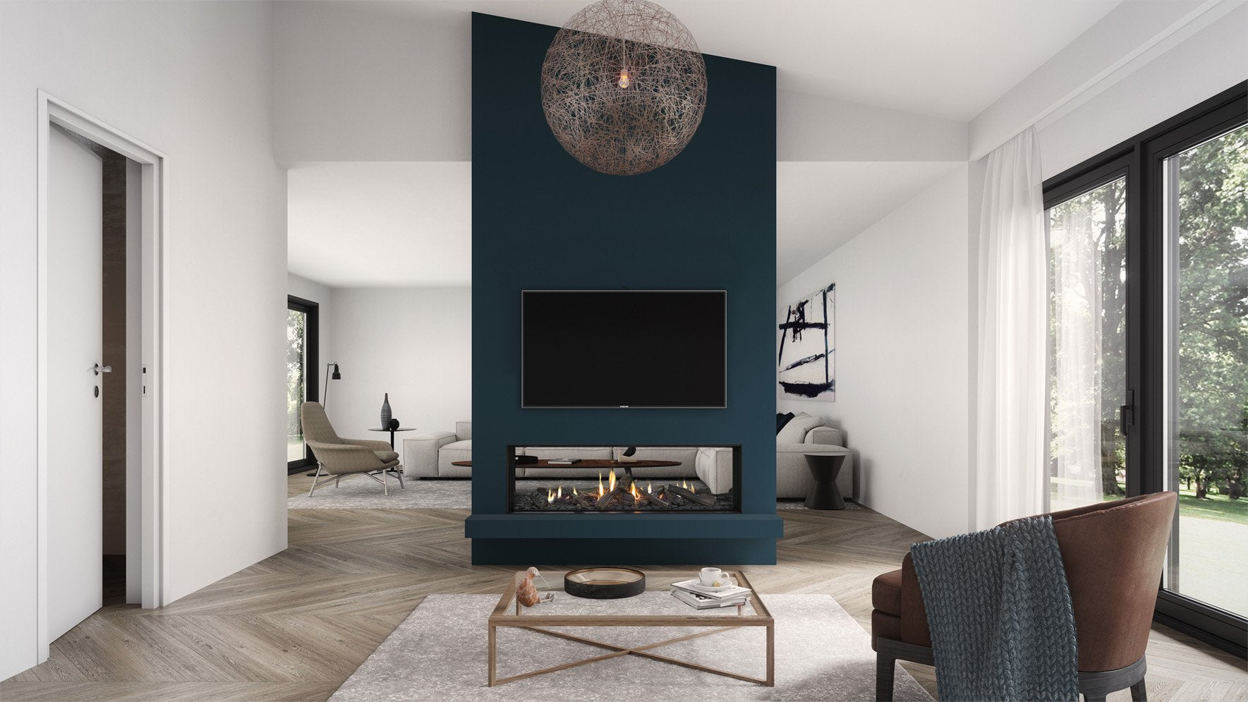 Escea DS1150 NG Single Sided Fireplace
