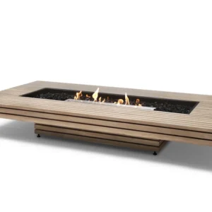ECOSMART GIN LOW 90 TEAK FIRE TABLE