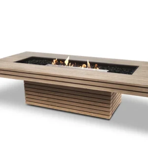ECOSMART GIN CHAT 90 TEAK FIRE TABLE