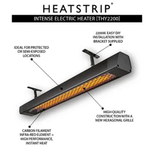 Heatstrip Intense Outdoor Electric Infrared Heater 2200w