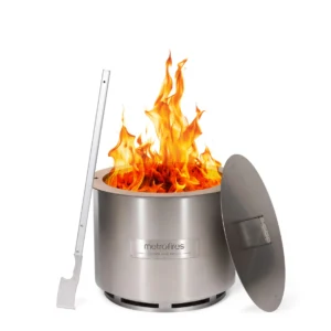 Metro 720 Fire Pit Stainless Steel (Incl Lid & Poker)