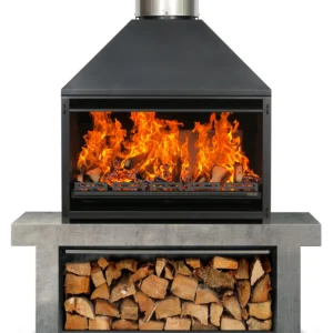 METRO OUTDOOR 1200 - Freestanding Fire & Flue (3 items)