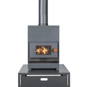 Pyro Classic Wood Fire Package Incl Fire, Wood Bin & Wall Protection*