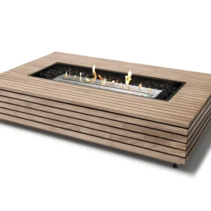 ECOSMART WHARF 65 TEAK FIRE TABLE