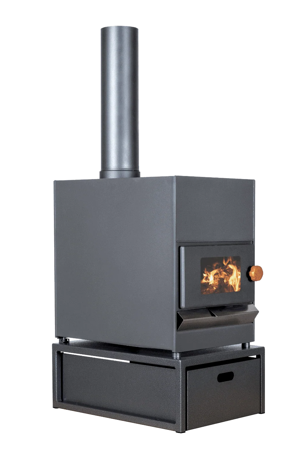 Pyro Classic Wood Fire Package Incl Fire, Wood Bin & Wall Protection* - Image 3