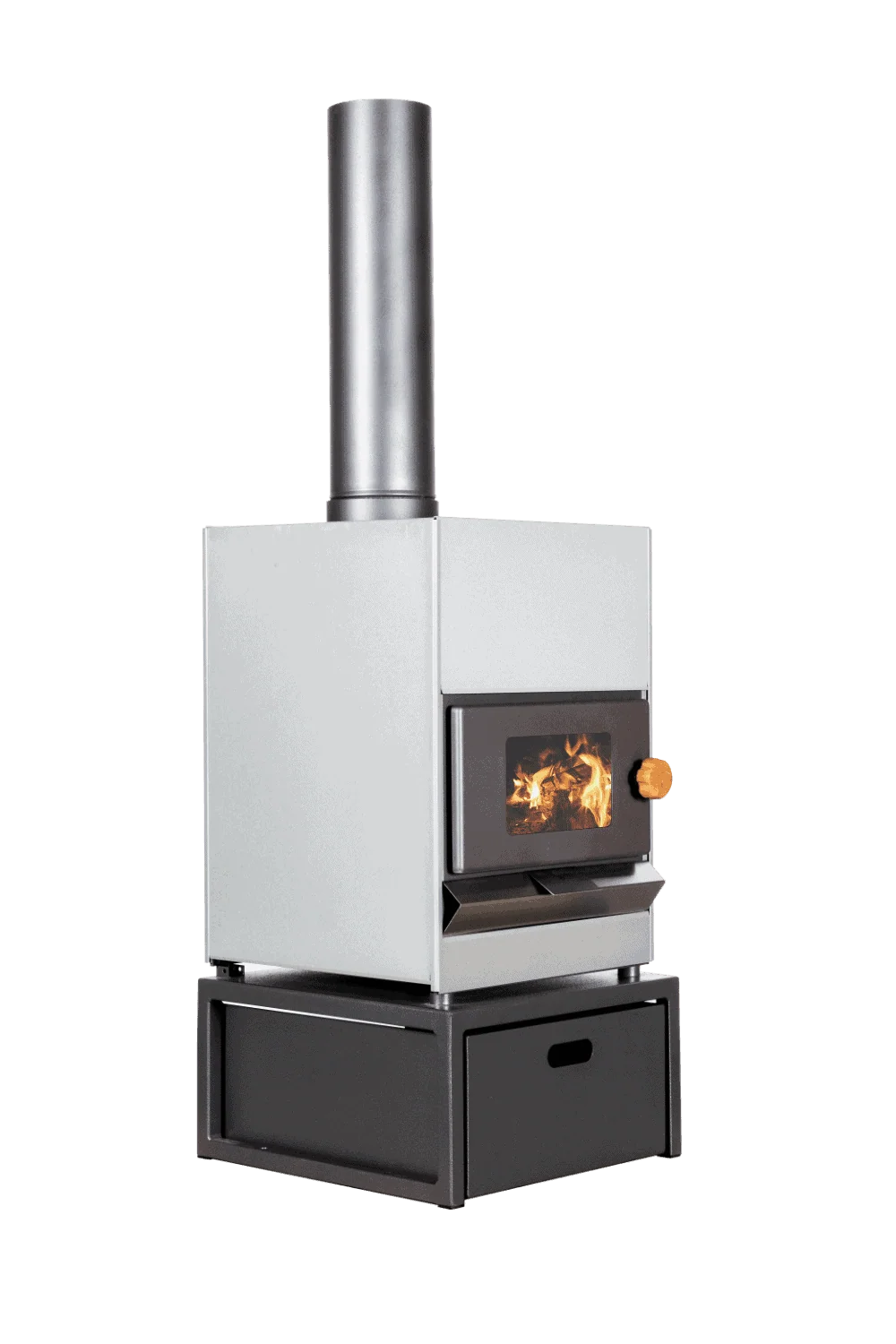 PYRO Mini Wood Fire Package Incl Fire, Wood Bin & Wall Protection* - Image 3